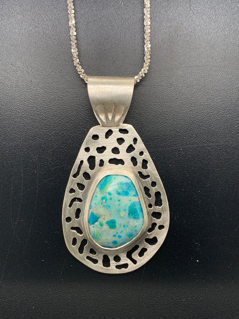 Blue Opalina Jewelry Pendant