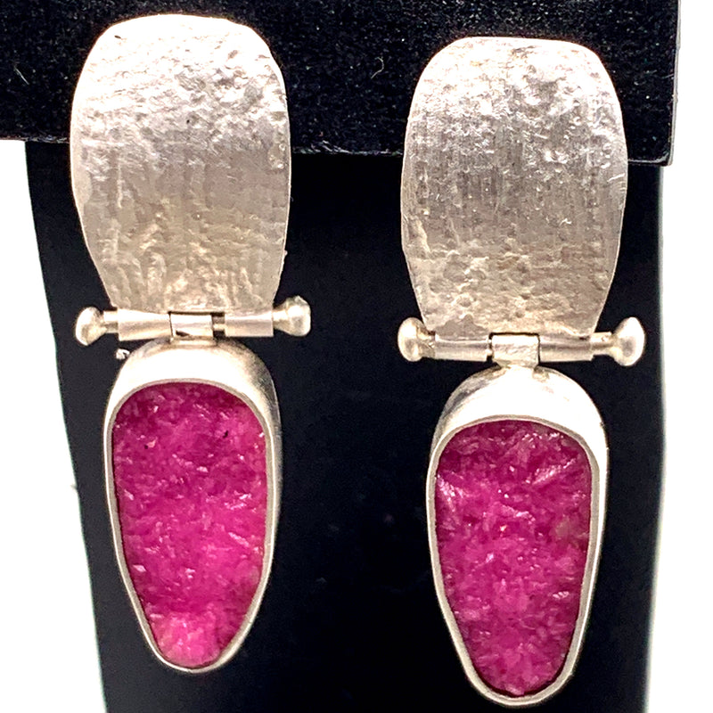 Cobalto-calcite Drusy Earrings